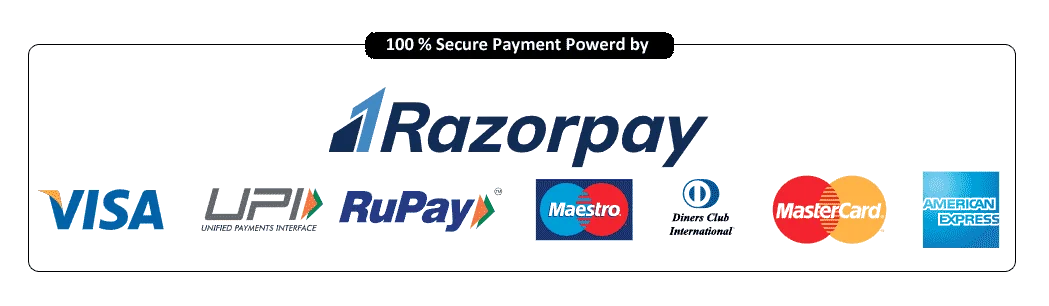 100% Secure Payment Powered by Razorpay